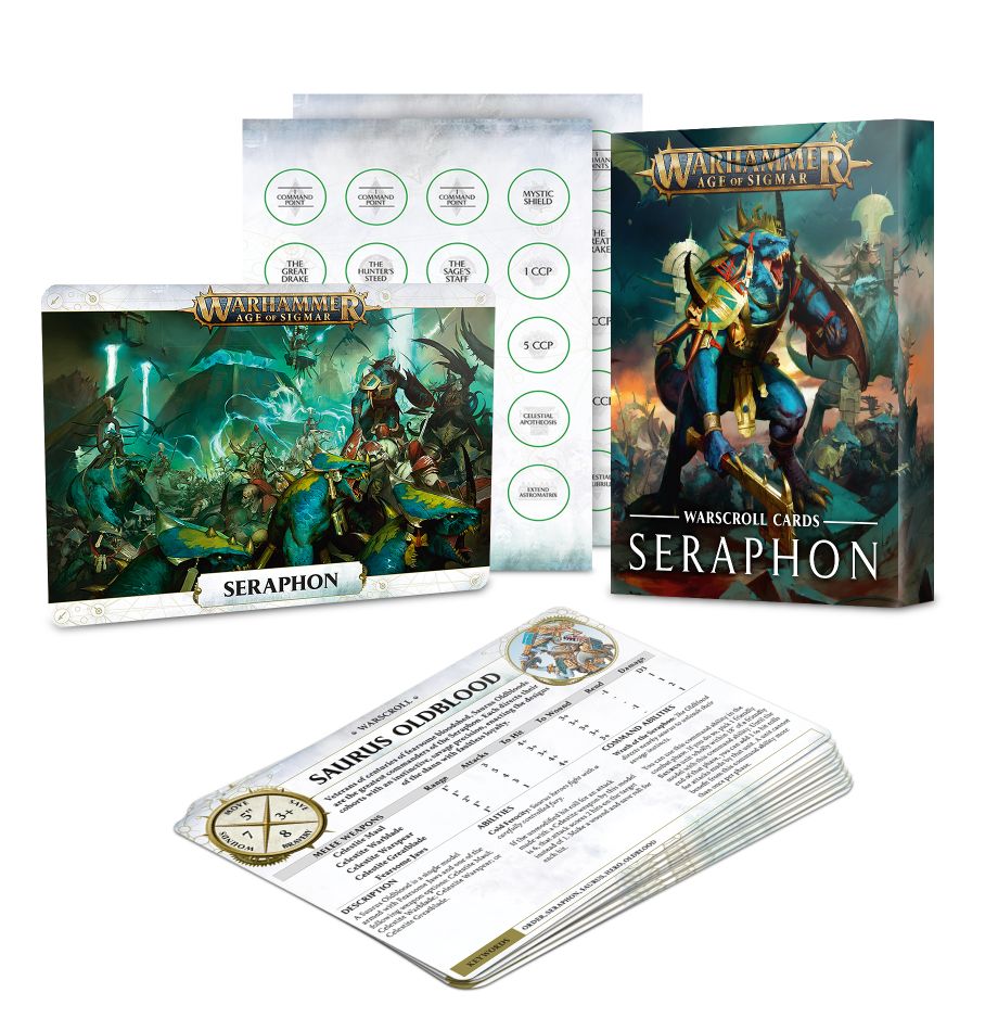 88-02GW Карты Боевые Свитки. Серафоны (англ.) (Warscroll Cards: Seraphon (Eng))