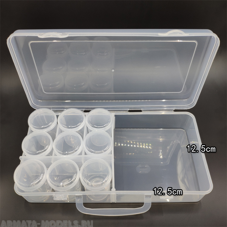 MW-BOX01 Прозрачный ящик для хранения инструментов (в комплекте с 9 флаконами для хранения?