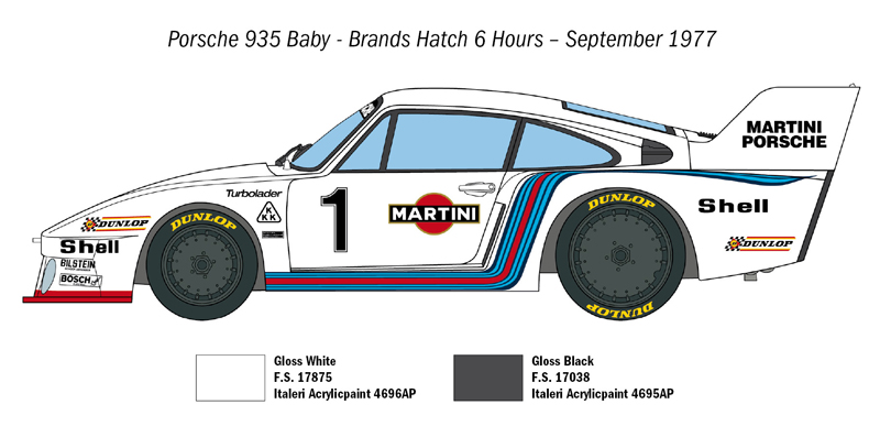 3639ИТ PORSCHE 935 BABY (10013160/241120/0671781, ИТАЛИЯ ) Italeri