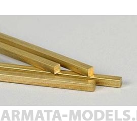 KS815052 Пруток квадратный, латунь 3,2 мм, 1 шт