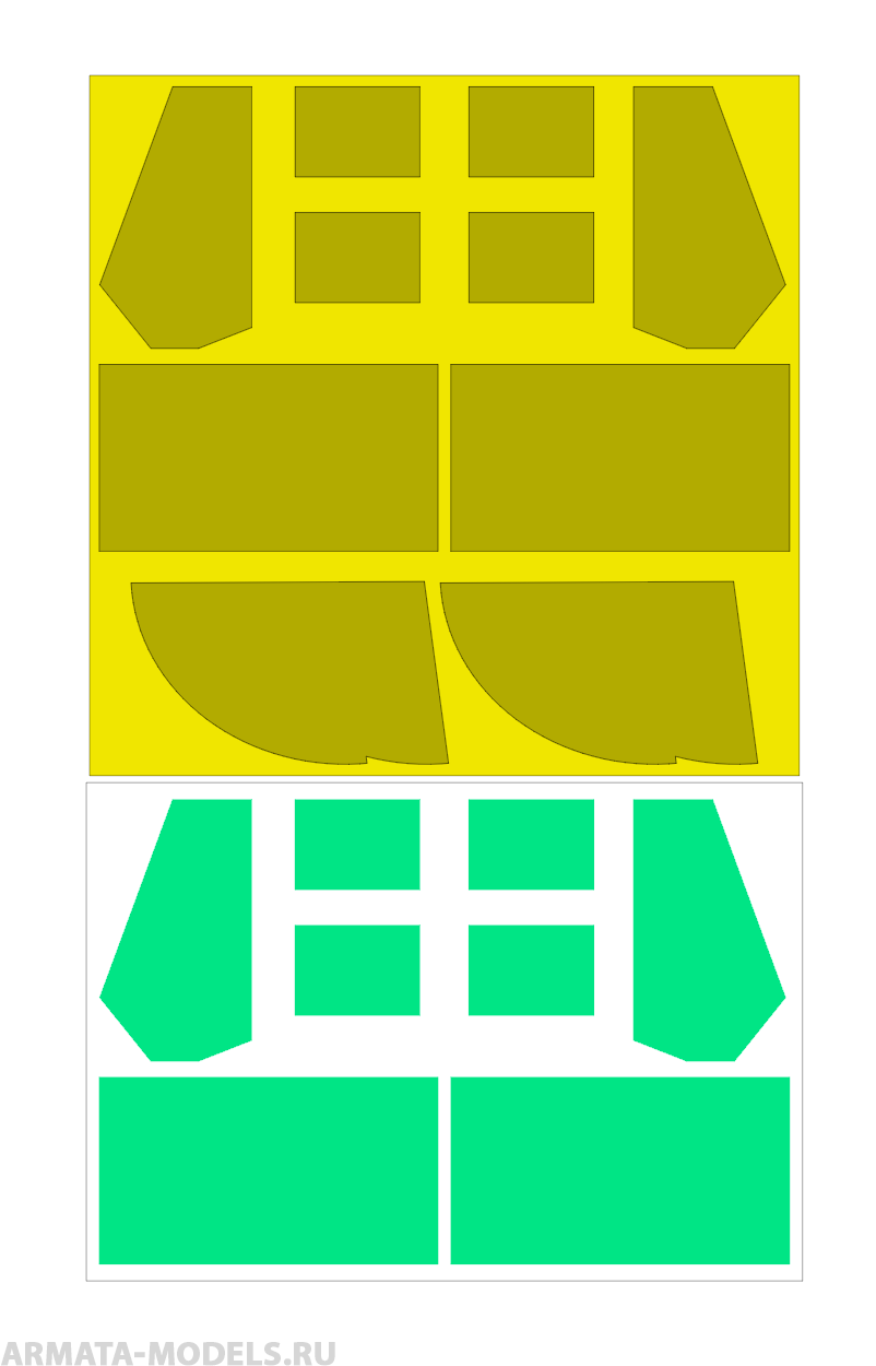 AM3621 Тонировочная пленка для бронестекол + окрасочная маска для Тайфун-К, 1/35 