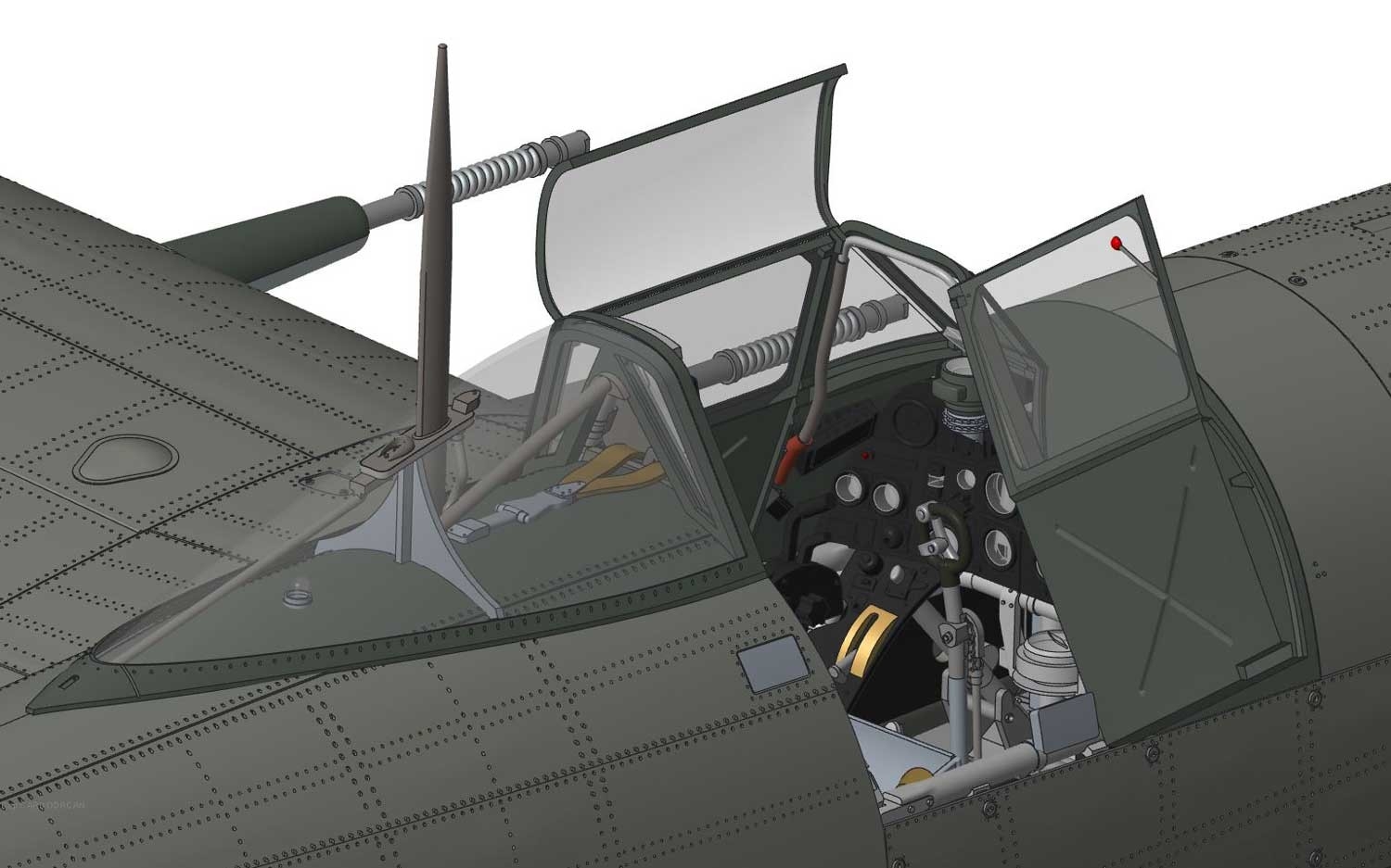 A19003A Сборная модель самолета Hawker Typhoon 1B - Car Door (plus extra Luftwaffe scheme) Airfix