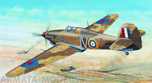 02417P Истребитель Hurricane Mk.II D/Trop Trumpeter